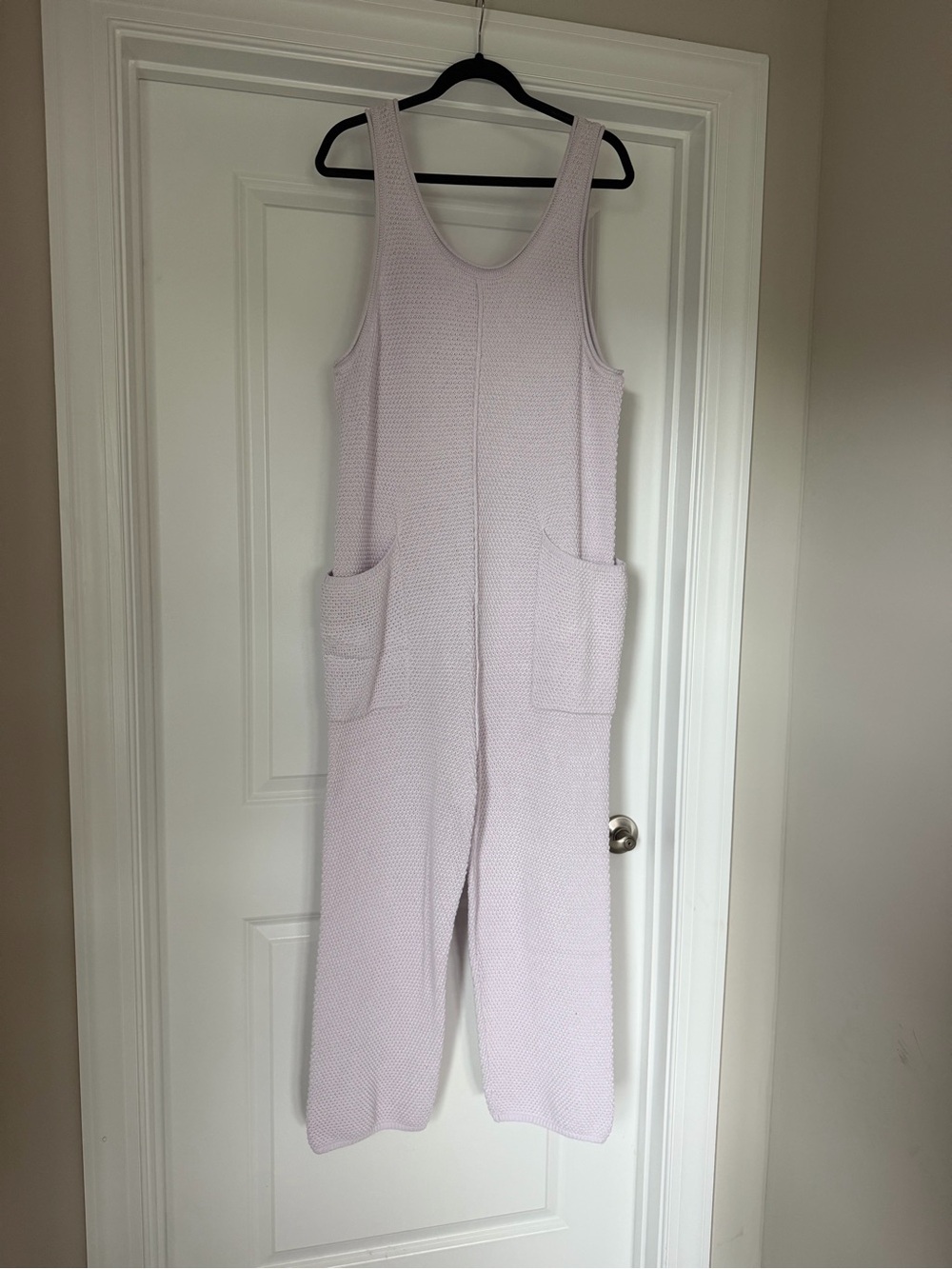 Free People Hailee Knit Wide-Leg Jumpsuit in Lavender - Picture 1 of 3